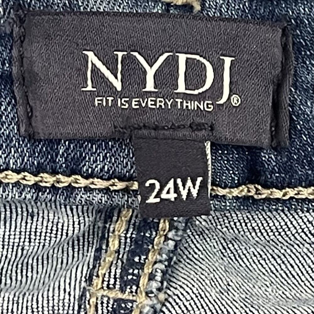 NYDJ Jeans Womens 24W Blue Loire Chloe Capri Slit Hem Lift Tuck Tech MSRP $89 - Picture 2 of 16